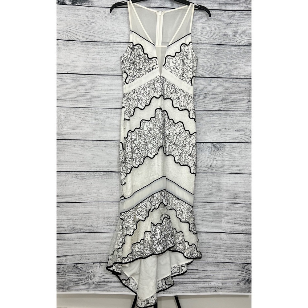 NWOT black and white lace dress